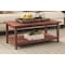 Alaterre Furniture Country Cottage 42"L Coffee Table, Red Antique Finish ACCA11RA - alternate 2